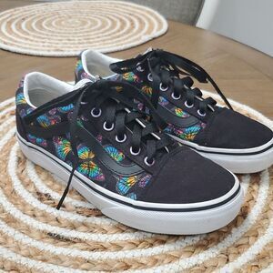 Vans Old Skool ‘Butterfly Kisses’ Black Colorway Skate Shoes, Unisex,6.5W/5M